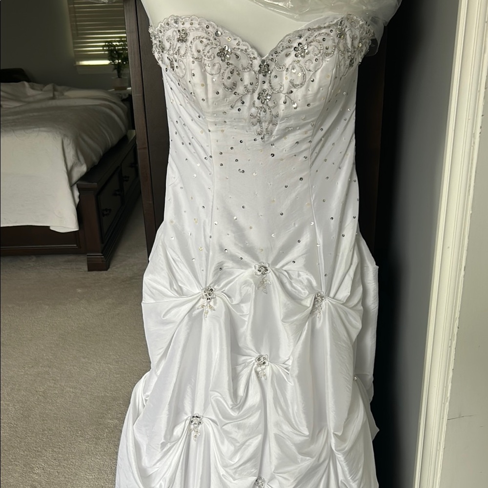 Elegant White Gown with Embellishments